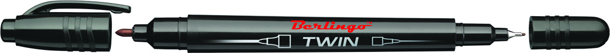 Berlingo Маркер перманентный двухсторонний цвет черныйFS-00102 Berlingo Маркер перманентный двухсторонний цвет черныйFS-00102Перманентный двухсторонний маркер Berlingo предназначен для письма на любой поверхности. Заправлен водостойкими чернилами на спиртовой основе, которые после нанесения быстро высыхают, не стираются и не растекаются. Толщина линии варьируется от 0,5 до 1 мм. Цвет чернил - черный.