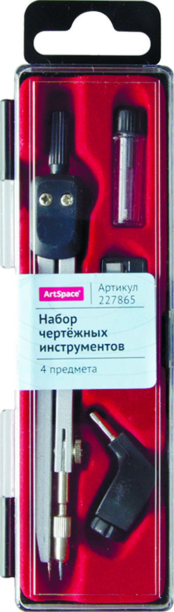 ArtSpace Готовальня 4 предметаFS-36052 ArtSpace Готовальня 4 предметаFS-36052Готовальня ArtSpace представляет собой набор из 4 предметов: циркуль, запасной грифель, точилка и насадка с универсальным держателем. Набор предназначен для чертежно-графических работ.