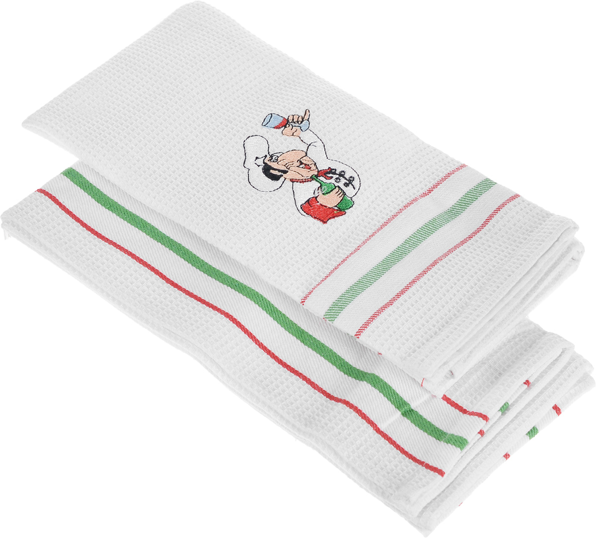 Набор кухонных полотенец Bon Appetit Italy. Towel, цвет: красный, 2 шт10503 Набор кухонных полотенец Bon Appetit Italy. Towel, цвет: красный, 2 шт10503Кухонные полотенца Bon Appetit Italy. Towel идеально дополнят интерьер вашей кухни и создадут атмосферу уюта и комфорта. Полотенца выполнены из натурального 100% хлопка, поэтому являются экологически чистыми. Качество материала гарантирует безопасность не только взрослых, но и самых маленьких членов семьи. Размер полотенца: 40 х 60 см. В комплекте: 2 полотенца.