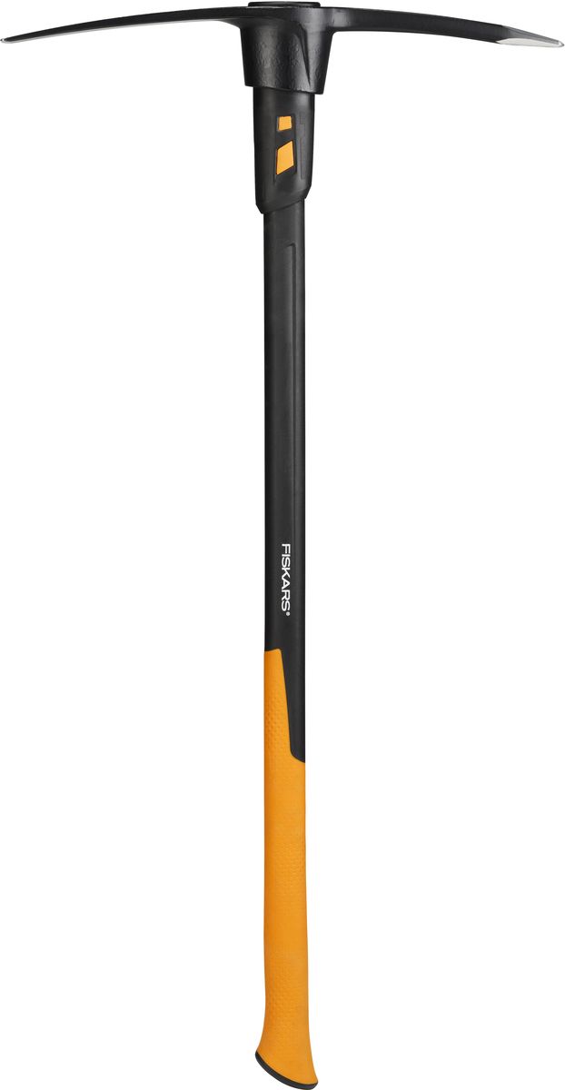 Кирка Fiskars, 2,3 кг1020166 Кирка Fiskars, 2,3 кг1020166Кирка Fiskars подходит для работы с каменистыми поверхностями, например с гравием. Уникальная система поглощения вибрации до 50% обеспечивает удобство в работе. Можно использовать в качестве культиватора. Защита при промахе. Длинная рукоятка дает сделать больший замах.Вес бойка: 2,3 кг.Длина ручки: 92 см.