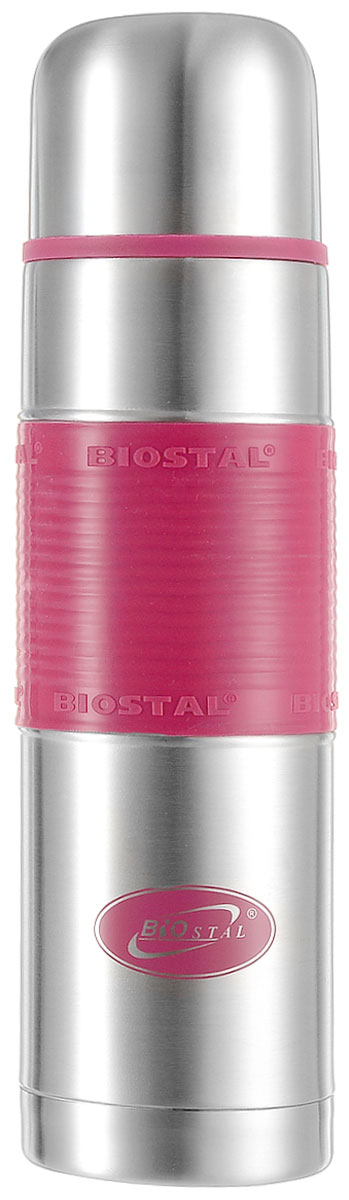 Термос Biostal Flёr, цвет: стальной, розовый, 1 л67742 Термос Biostal Flёr, цвет: стальной, розовый, 1 л67742Термос с узким горлом Biostal Flёr, изготовленный из высококачественной нержавеющей стали, имеет удобную цветную силиконовую вставку. Такой термос прост в использовании, экономичен и многофункционален. Термос предназначен для хранения горячих и холодных напитков (чая, кофе) и укомплектован пробкой с кнопкой. Такая пробка удобна в использовании и позволяет, не отвинчивая ее, наливать напитки после простого нажатия. Изделие также оснащено крышкой-чашкой. Легкий и прочный термос Biostal Flёr сохранит ваши напитки горячими или холодными надолго. Высота термоса (с учетом крышки): 31,5 см.Диаметр горлышка: 5 см.