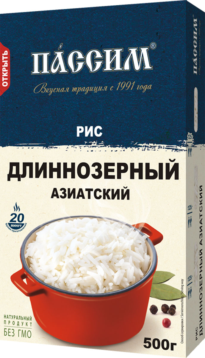 Пассим рис длиннозерный, 500 г0120710 Пассим рис длиннозерный, 500 г0120710Всем известно, что в Королевстве Таиланд самые высокие требования к качеству риса в мире. Там произрастает идеальный длиннозерный рассыпчатый рис, собранный для вас.