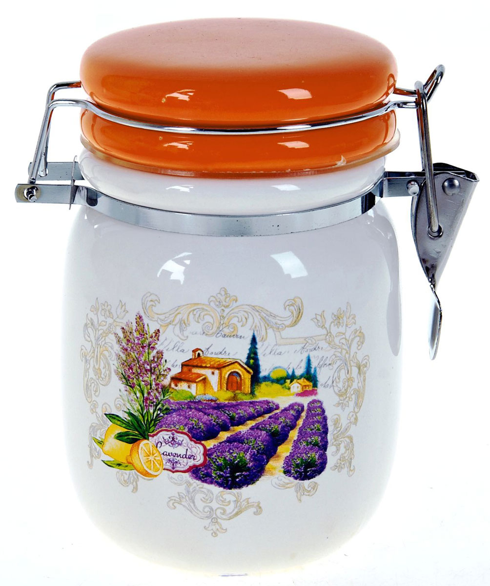 Банка для сыпучих продуктов Polystar Прованс, 600 млVT-1520(SR) Банка для сыпучих продуктов Polystar Прованс, 600 млVT-1520(SR)Банка для сыпучих продуктов изготовлена из прочной доломитовой керамики, покрытой слоем сверкающей гладкой глазури. Изделие оформлено красочным изображением. Банка прекрасно подойдет для хранения различных сыпучих продуктов: чая, кофе, сахара, круп и многого другого. Благодаря силиконовой прослойке и бугельному замку, крышка герметично закрывается, что позволяет дольше сохранять продукты свежими. Изящная емкость не только поможет хранить разнообразные сыпучие продукты, но и стильно дополнит интерьер кухни.