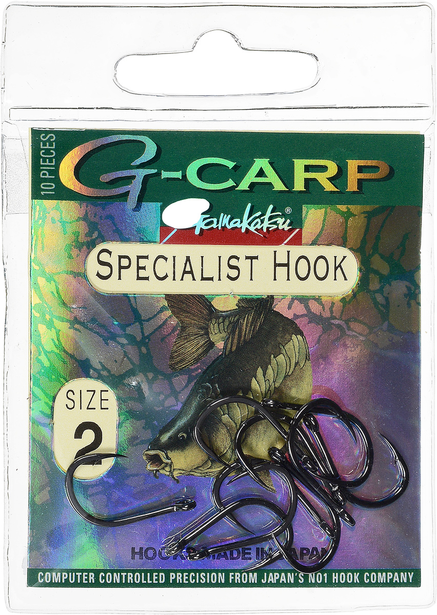 Крючок рыболовный Gamakatsu G-Carp. Specialist Hook, №2, 10 шт30064 Крючок рыболовный Gamakatsu G-Carp. Specialist Hook, №2, 10 шт30064Gamakatsu G-Carp. Specialist Hook - карповый крючок с жалом с углублением, кованым прочным толстым цевьем, круглым ушком и крючком-джигом.На сегодняшний день рыболовные крючки Gamakatsu являются лучшими по качеству в Японии и Европе. Все крючки выполняются из очень прочной стальной проволоки. Жала крючков имеют химическую заточку. Вид крепления: ушко.Размер крючка: №2.