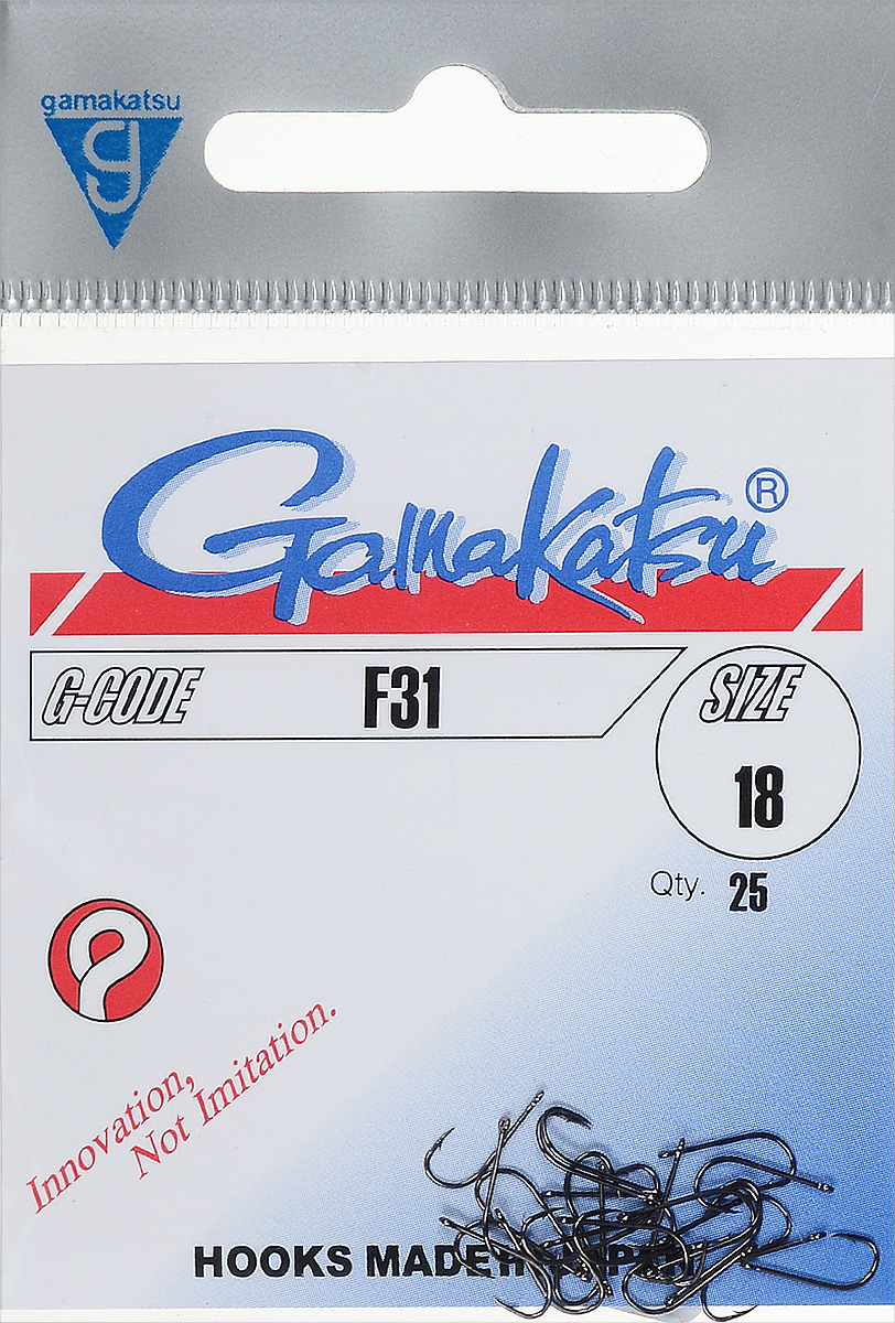 Крючок рыболовный Gamakatsu F31, размер 18, 25 шт010-01199-01 Крючок рыболовный Gamakatsu F31, размер 18, 25 шт010-01199-01Крючок Gamakatsu F31 прекрасно подойдет для ловли рыбы. Изделие изготовлено из высококачественной и прочной стали. Подходит для растительных и животных насадок. Крючок предназначен для рыбалки нахлыстом и с поплавком. Крючок идеально справляется с любой рыбой как на море, так и на спокойной воде. Размер: 18.Количество: 25 шт. Вид головки: кольцо.