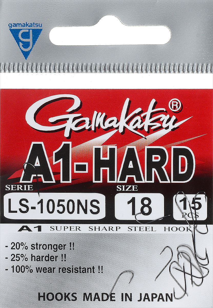 Крючок рыболовный Gamakatsu A1 LS-1050NS, размер 18, 15 шт4271825 Крючок рыболовный Gamakatsu A1 LS-1050NS, размер 18, 15 шт4271825Изделие изготовлено из высококачественной стали. Крючок долго остается острым. Жало крючка отогнуто в бок. Крючок достаточно универсален и может применяться в разных видах ловли. Подходит для растительных и животных насадок. Крючок прекрасно справляется с любой рыбой как на море, так и на спокойной воде. Размер: 18.Количество: 15 шт. Вид головки: лопатка.