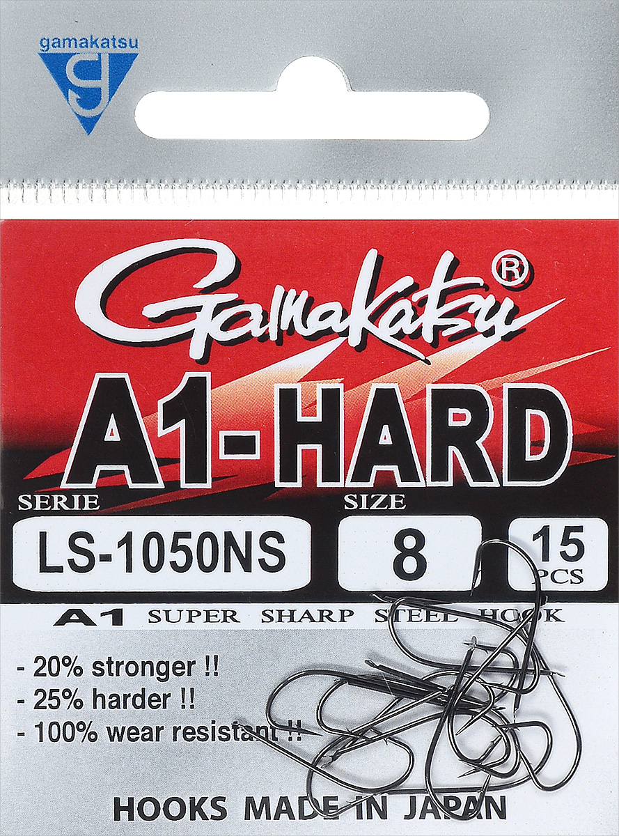 Крючок рыболовный Gamakatsu A1 LS-1050NS, размер 8, 15 шт310-04006 Крючок рыболовный Gamakatsu A1 LS-1050NS, размер 8, 15 шт310-04006Крючок Gamakatsu A1 LS-1050NS подходит для ловли рыбы. Изделие изготовлено из высококачественной стали. Крючок долго остается острым. Жало крючка отогнуто в бок. Крючок достаточно универсален и может применяться в разных видах ловли. Подходит для растительных и животных насадок. Крючок прекрасно справляется с любой рыбой как на море, так и на спокойной воде. Размер: 8.Количество: 15 шт. Вид головки: лопатка.