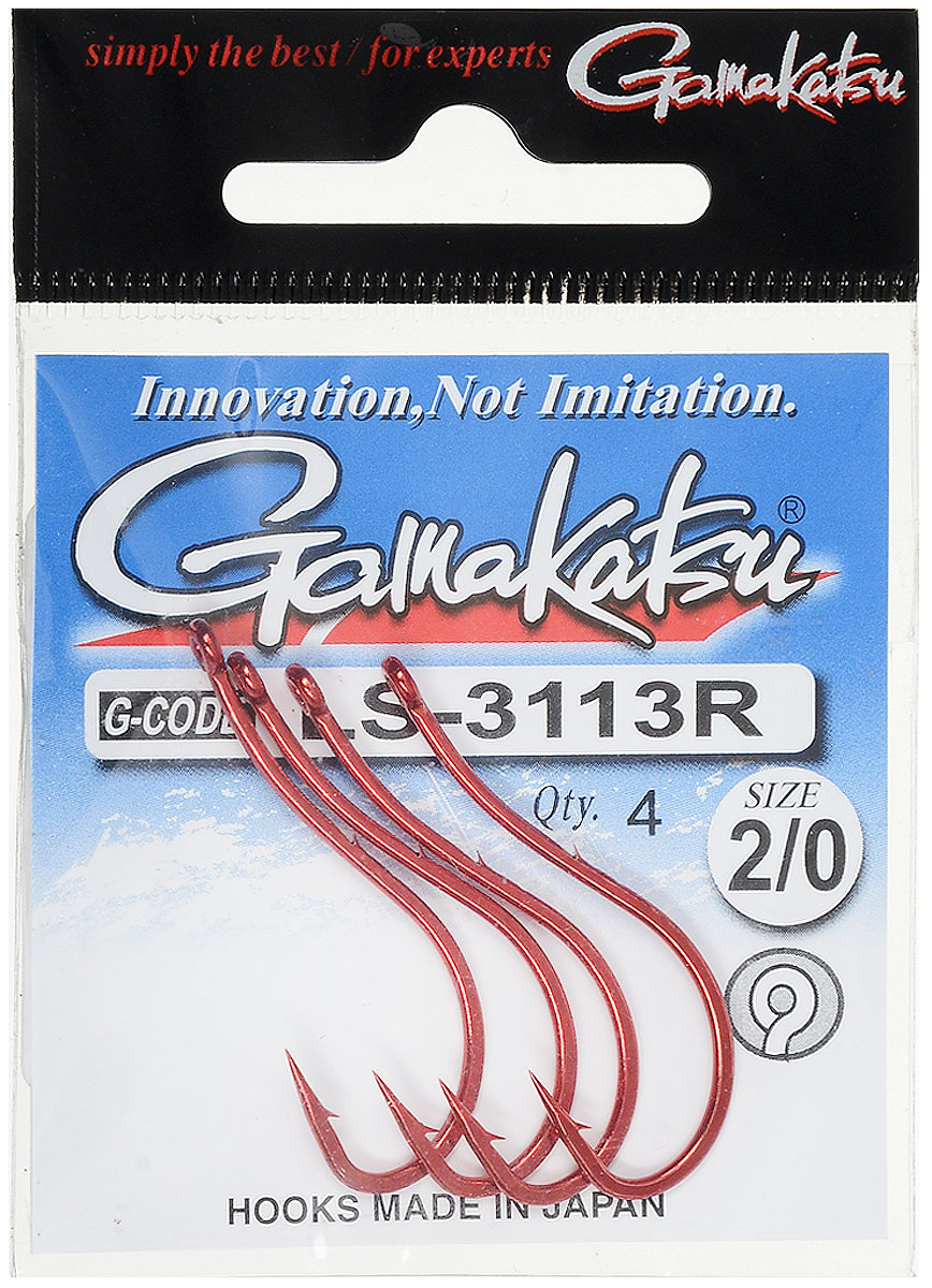 Крючок рыболовный Gamakatsu LS-3113R, №2/0, 4 шт4271825 Крючок рыболовный Gamakatsu LS-3113R, №2/0, 4 шт4271825Рыболовный крючок Gamakatsu LS-3113R изготовлен из стали. Крючок подходит как для растительных, так и для животных насадок. Содержит круглое ушко, жало с углублением и кованое цевье. Длинный загиб позволяет лучше удерживать приманку.Вид крепления - кольцо.Размер крючка: №2/0. Количество штук в упаковке: 4.