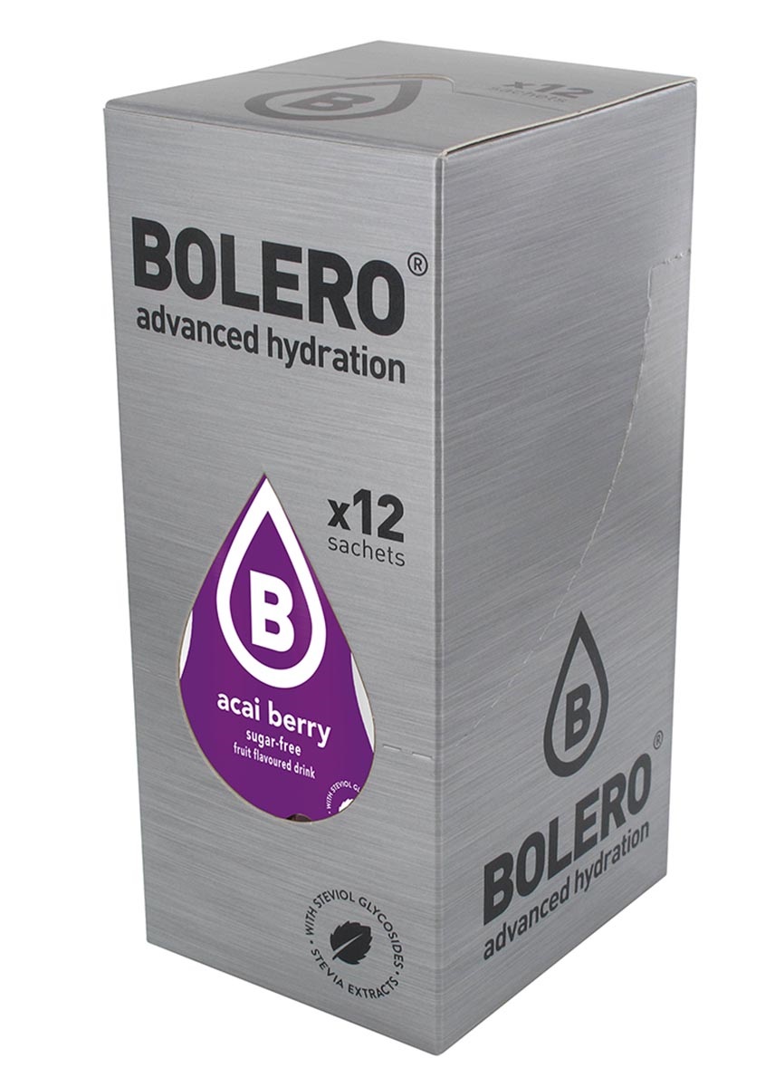 Напиток быстрорастворимый Bolero Acai Berry / Ягоды асайот, 9 г х 12 штУТ000001705 Напиток быстрорастворимый Bolero Acai Berry / Ягоды асайот, 9 г х 12 штУТ000001705Что же такое Bolero Drinks?В первую очередь это - вкусовая добавка без сахара, без глютена, без жиров и углеводов.Bolero Drinks – это мгновенные напитки, которые не содержат сахар, не содержат лактозы, не содержат консервантов, не содержат глютен, не содержат искусственных вкусовых и цветообразующих добавок!!!!!!! Каждый пакетик Bolero Drinks на Стивии весит 9 г, и его достаточно, чтобы подготовить 1,5-2 литра сока, в зависимости от вашего желания. Эти маленькие пакетики очень удобно носить с собой, и подготовка натурального напитка проста - просто добавьте в 1,5-2 литра холодной воды и размешайте. Но Bolero Drinks – это не только напитки. Это великолепное дополнение к каше, творогу и другим субстанциям. Состав: Без добавления ГМО. Не содержит Глютен, без сахара. Кислоты: лимонная кислота, яблочная кислота, мальтодекстрин; ароматические и вкусовые вещества; L-аскорбиновая кислота. Натуральные ароматизаторы и подсластители: ацесульфам К, сукралоза,стевиогликозиды (экстракты стевии), регулятор кислотности: тринатрийцитрат. Разрыхлитель: трикальцийфосфат; Загустители: гуаровая камедь, гуммиарабик (аравийская камедь).