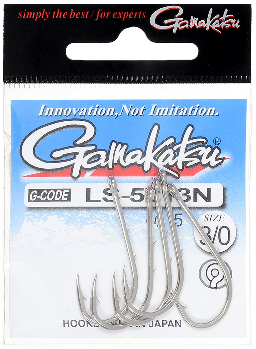 Крючок рыболовный Gamakatsu LS-5213N, размер 3/0, 5 шт14792600100 Крючок рыболовный Gamakatsu LS-5213N, размер 3/0, 5 шт14792600100Крючок Gamakatsu LS-5213N предназначен для ловли крупной рыбы. Изделие изготовлено из высококачественной и прочной стали. Крючок прекрасно справляется с любой рыбой как на море, так и на спокойной воде. Размер: 3/0.Количество: 5 шт. Вид головки: кольцо.