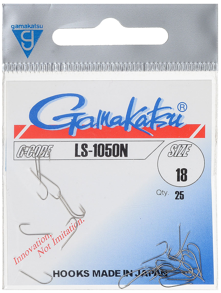 Крючок рыболовный Gamakatsu LS-1050N, №18, 25 шт14678800600 Крючок рыболовный Gamakatsu LS-1050N, №18, 25 шт14678800600Рыболовный крючок Gamakatsu LS-1050N изготовлен из стали, подходит для ловли плотвы.Крючок Gamakatsu LS-1050N - это крючок с лопаткой, удлиненным цевьем и острым изгибом. Выполненные из высококачественной стали, крючки на 20% надежнее и мощнее по сравнению с большинством аналогов.Размер крючка: №18. Вид крепления: лопатка.Количество штук в упаковке: 25 штук.