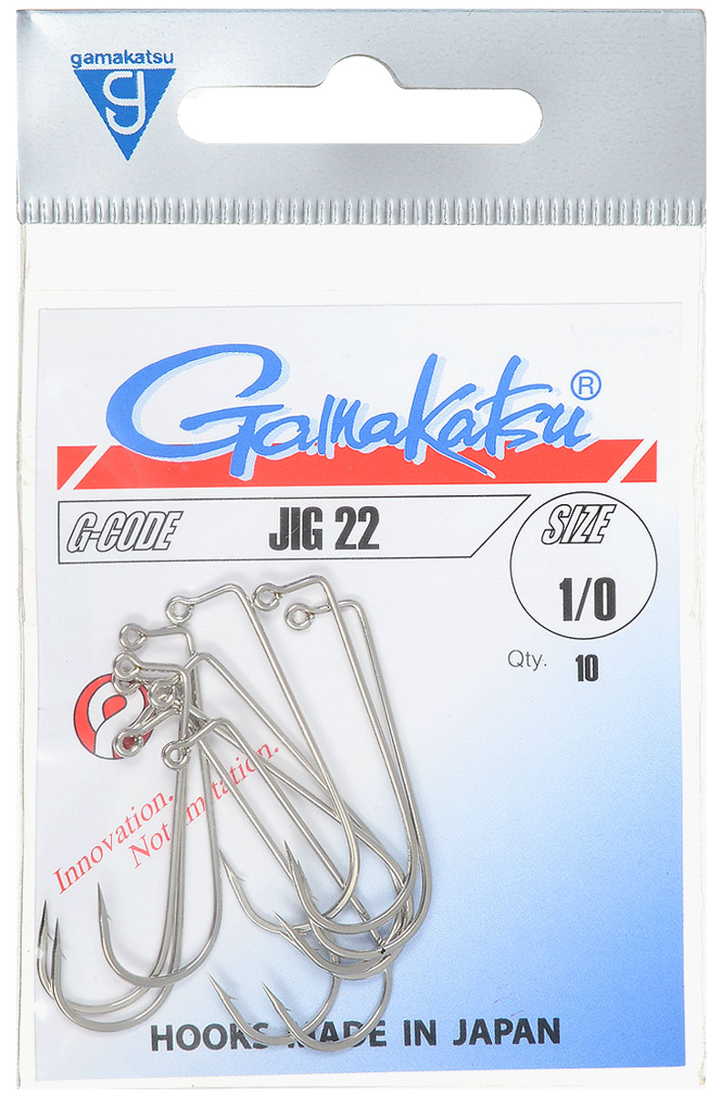 Крючок рыболовный Gamakatsu Jig 22, размер 1/0, 10 штG-Bait № 24 Крючок рыболовный Gamakatsu Jig 22, размер 1/0, 10 штG-Bait № 24Крючок Gamakatsu Jig 22 прекрасно подойдет для ловли рыбы. Изделие изготовлено из высококачественной стали и имеет изогнутое жало. Крючок предназначен для рыбалки нахлыстом. Крючок идеально справляется с любой рыбой как на море, так и на спокойной воде. Размер: 1/0.Количество: 10 шт. Вид головки: кольцо.