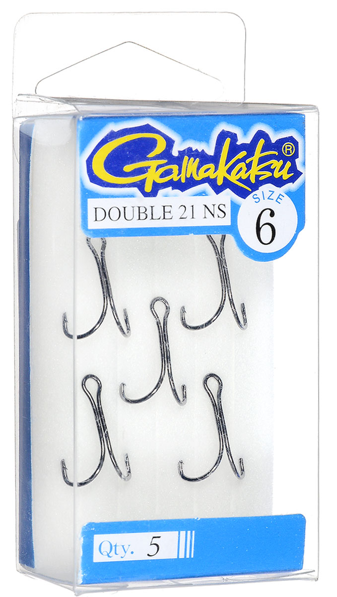 Крючок рыболовный Gamakatsu Double 21 NS, размер 6, 5 шт14651702000 Крючок рыболовный Gamakatsu Double 21 NS, размер 6, 5 шт14651702000Набор крючков Gamakatsu Double 21 NS предназначен для ловли рыбы. Крючки изготовлены из высококачественной стали. Изделия снабжены дополнительными бороздками для надежной фиксации приманки. Размер: 6. Длина крючка: 2 см. Количество 5 шт.