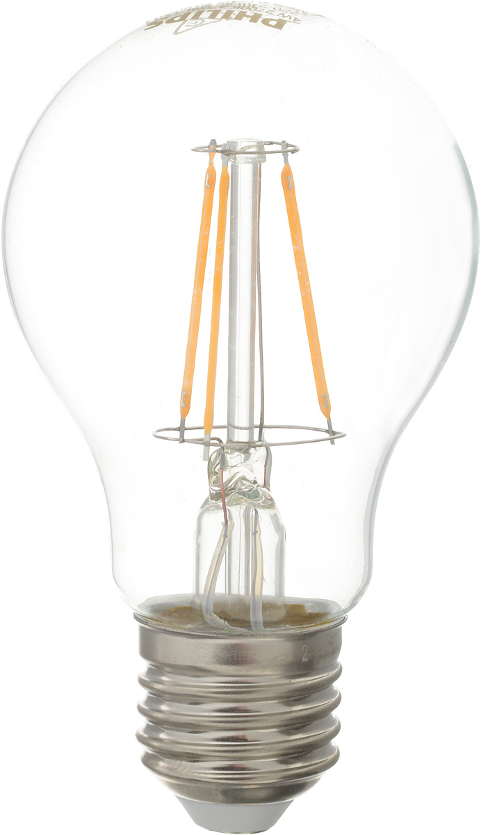 Лампа светодиодная Philips LED buld, цоколь E27, 4W, 2700КC0044702 Лампа светодиодная Philips LED buld, цоколь E27, 4W, 2700КC0044702Современные светодиодные лампы Philips LED buld экономичны, имеют долгий срок службы и мгновенно загораются, заполняя комнату светом. Лампа классической формы и высокой яркости позволяет создать уютную и приятную обстановку в любой комнате вашего дома.Светодиодные лампы потребляют на 92 % меньше электроэнергии, чем обычные лампы накаливания, излучая при этом привычный и приятный теплый свет. Срок службы светодиодной лампы Philips составляет до 15 000 часов, что соответствует общему сроку службы 15 ламп накаливания. В результате менять лампы приходится значительно реже, что сокращает количество отходов.Напряжение: 220-240 В. Световой поток: 470 lm.Угол светового пучка: 270°.