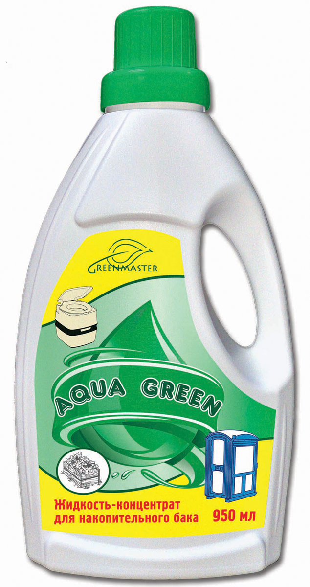 Средсто для биотуалетов Greenmaster, для нижнего бачка, 950 мл1092019 Средсто для биотуалетов Greenmaster, для нижнего бачка, 950 мл1092019Жидкость-концентрат с освежающим ароматом для накопительного бачка. Подходит для пластмассовых и керамических унитазов!Состав: дезодорирующие компоненты на основе минеральных компонентов с поверхностно-активными веществами, краситель, отдушка.Применение: Для выгребных ям: 100 мл* «Green Master» развести в 2-5 л воды и вылить в яму, для выкачивания нечистот за 1-2 дня до применения фекального насоса вылить в яму 1-2 л средства на каждый кубометр объема.Для систем коттеджной канализации (септиков): 100 мл* средства добавлять в систему 1-2 раза в неделю через унитаз, слив раковины или непосредственно в септик. Не заливать в верхний бачек биотуалета.Для туалетов: на каждые 10 л приемной емкости добавить 1 л воды и 50 мл* средства. Этого достаточно при дневной температуре до 15-20°С, если приемная емкость опорожняется раз в неделю. Увеличение температуры, времени хранения и высокая доля белковой пищи в вашем меню требует увеличения дозы в 1,5-2 раза.*объем крышки-дозатора 50 мл.Утилизация: Все органические компоненты «Green Master» биологически разлагаемы, поэтому фекальные массы из приемной емкости в случае применения «Green Master» следует использовать как один из компонентов при изготовлении компоста.