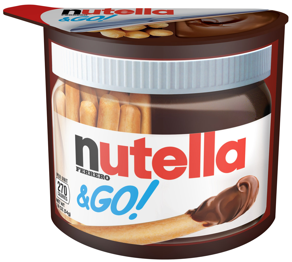 Nutella&Go: набор из хлебных палочек и пасты ореховой Nutella с добавлением какао, 52 г0120710 Nutella&Go: набор из хлебных палочек и пасты ореховой Nutella с добавлением какао, 52 г0120710Nutella обладает неповторимым вкусом лесных орехов и какао, а ее нежная кремовая текстура делает вкус еще интенсивнее. Секрет уникального вкуса в особенном рецепте, отборных ингредиентах и тщательном приготовлении. При производстве Nutella не используются консерванты и красители. Сегодня Nutella является одной из самых узнаваемых и любимых марок в мире, продуктом, продажи которого составляют треть годового оборота компании Ferrero. Хороший день начинается с Nutella!