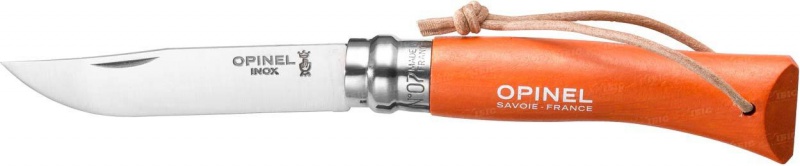 Нож Opinel Tradition. Colored №07, длина клинка 8 см, цвет: оранжевыйWS 7064 Нож Opinel Tradition. Colored №07, длина клинка 8 см, цвет: оранжевыйWS 7064Нож Opinel Tradition Colored №07, нержавеющая сталь, рукоять - граб, цвет - оранжевый, с темляком.Идеальный карманный нож для пикника, барбекю, походов, охоты и рыбалки.Характеристики ножа:Материал лезвия: сталь Sandvik 12C27Материал рукояти: окрашенный граб, цвет оранжевый Тип ножевого замка: ViroblockПриспособление для открытия клинка: насечка на лезвииДлина лезвия, см: 8Длина ножа, см: 17,5Ширина лезвия, см: 1,6Длина в сложенном положении, см: 10Вес, гр: 35Viroblock - оригинальное запорное устройство, представляющее собой кольцо с прорезью, которое, будучи повернуто относительно оси ножа, упирается в пятку клинка и не доет ножу самопроизвольно складываться при работе или раскладываться в кармане. Конструкция эта защищена патентом и устанавливается на ножи Opinel с 1955 года, начиная с модели n° 6.