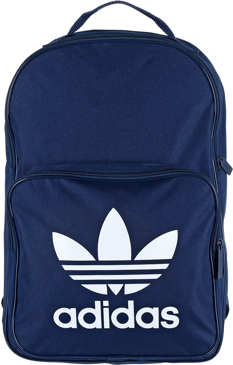 Рюкзак спортивный Adidas Trefoil, цвет: синий, 23 лRivaCase 8460 black Рюкзак спортивный Adidas Trefoil, цвет: синий, 23 лRivaCase 8460 blackСпортивный рюкзак Adidas Trefoil выполнен из полиэстера.Изделие имеет одно отделение, которое застегивается на застежку-молнию. Внутри находится вместительный накладной карман для ноутбука. Снаружи, на передней стенке расположен накладной карман на застежке-молнии, оформленный фирменным логотипом и названием бренда.Рюкзак оснащен широкими регулируемыми лямками и ручкой для переноски в руке.
