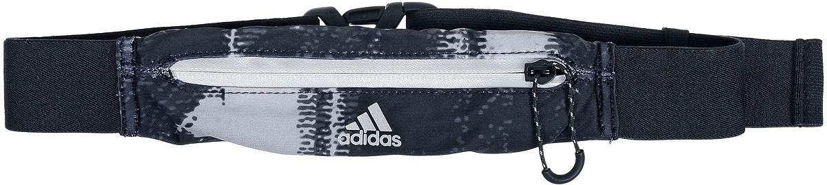 Сумка поясная для бега Adidas Running Graphic Belt, цвет: черный, серый3B327 Сумка поясная для бега Adidas Running Graphic Belt, цвет: черный, серый3B327Сумка Adidas Running Graphic Belt, выполненная из нейлона и эластана, оформлена оригинальным принтом и символикой бренда. Сумка фиксируется на поясе с помощью эластичного ремешка с застежкой-фастекс. Изделие имеет одно отделение на застежке-молнии, в которое удобно положить ключи, деньги и другие мелочи. Изделие оснащено светоотражающими деталями.Такая поясная сумка для бега станет настоящей находкой, как для любителей, так и для профессиональных спортсменов, которые действительно серьезно подходят к экипировке.
