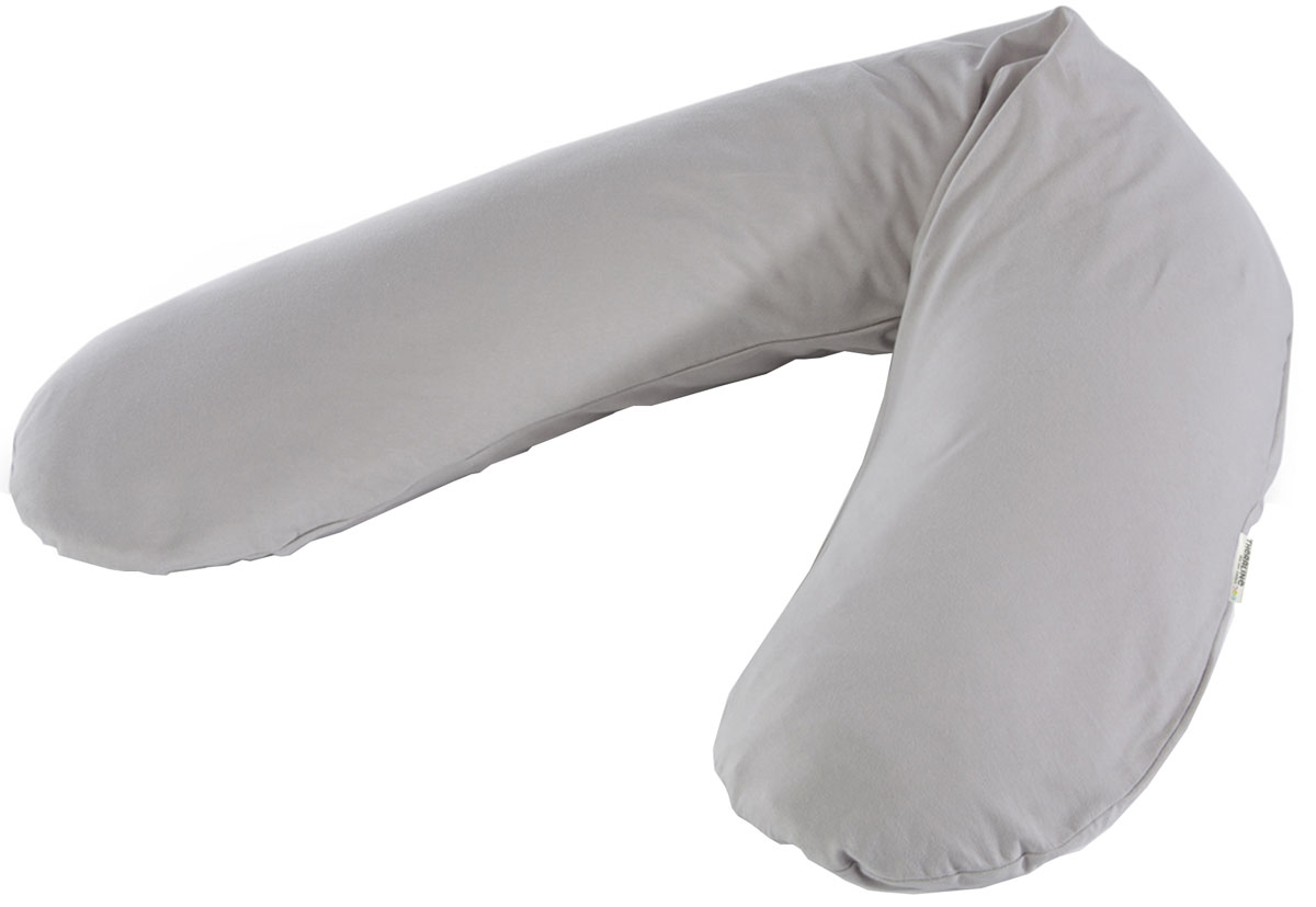 Theraline Подушка для кормящих и беременных Jersey цвет серый 190 смS03301004 Theraline Подушка для кормящих и беременных Jersey цвет серый 190 смS03301004Подушка Theraline необходима для беременных и кормящих мам во время сна, отдыха и кормления малыша. Наполнитель представляет собой мелкие (всего 0,5-1,5 мм!!!) полистироловые шарики, гипоаллергенный, без запаха, абсолютно безвредный для здоровья материал, что подтверждено результатами немецкого OKO-Test.