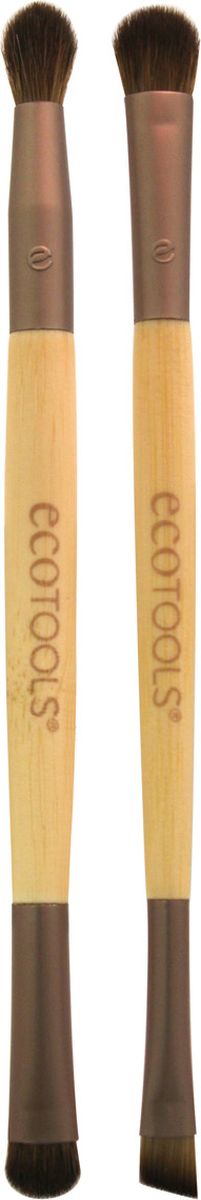 EcoTools Набор из двух кистей для макияжа глаз Eye Enhancing Duo Set1301210 EcoTools Набор из двух кистей для макияжа глаз Eye Enhancing Duo Set1301210Набор из 2-х двусторонних кистей в удобном клатче для хранения итранспортировки . Заменит в вашей косметичке 4 кисти, необходимые для создания полноценного макияжа глаз:- плоскую закругленную кисть для нанесения основного оттенка- плотную кисть с коротким ворсом для прорисовки складки века- пушистую круглую кисть для безупречной растушевки - ультратонкую плоскую скошенная кисть для подводки.