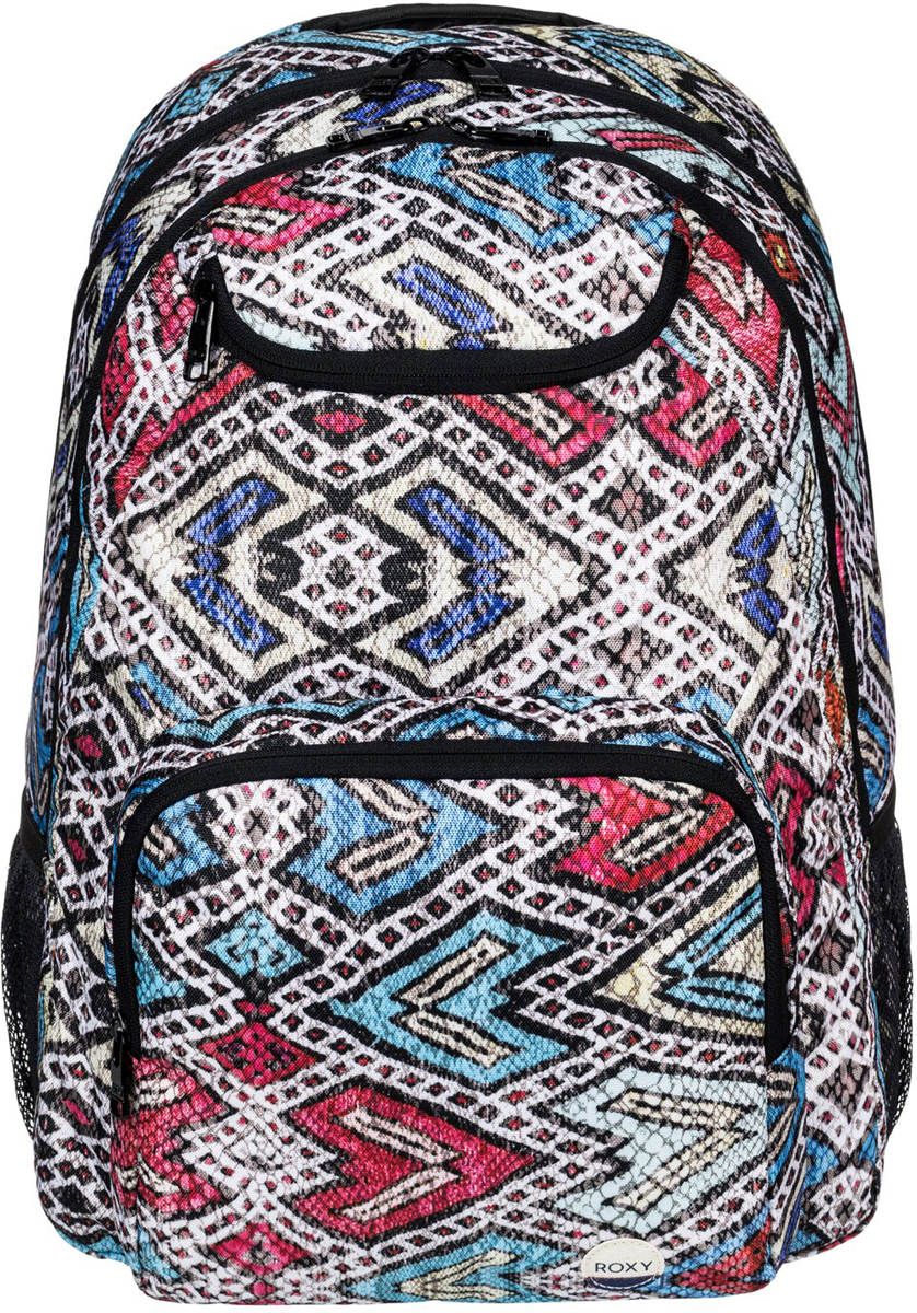 Рюкзак женский Roxy Shadow Swell, цвет: синий, красный. ERJBP03400-BLA6S76245 Рюкзак женский Roxy Shadow Swell, цвет: синий, красный. ERJBP03400-BLA6S76245Женский рюкзак Roxy выполнен из текстиля. У модели два основных отделения. Передняя сторона оформлена двумя карманами на молнии, боковые стороны - сетчатыми карманами. Рюкзак с регулируемыми по длине плечевыми лямками.