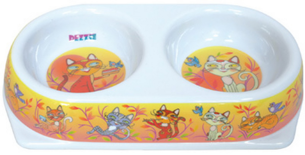 Миска для кошек Dezzie Мечта, двойная, 2 х 180 млPL04 Миска для кошек Dezzie Мечта, двойная, 2 х 180 млPL04Двойная миска для кошек Dezzie Мечта, выполненная из пластика и оформленная красочным изображением, отличается легкостью и удобством применения. Она легко моется и быстро высыхает. Миска имеет резиновые антискользящие вставки. Размер миски: 25 x 13,5 x 5 см. Объем миски: 2 х 180 мл.