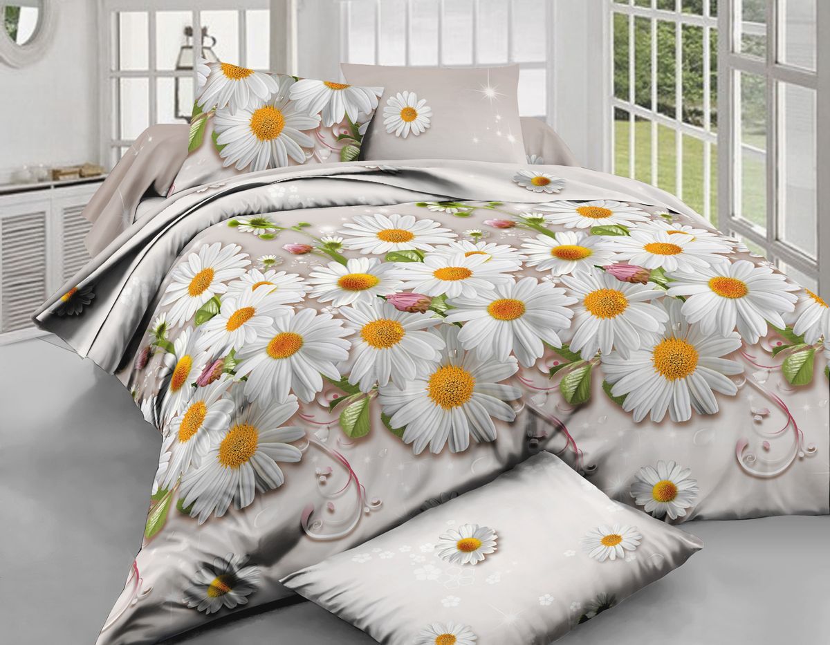Комплект белья Amore Mio Gerber, 1,5-спальный, наволочки 70x70, цвет: белый, желтый, молочный391602 Комплект белья Amore Mio Gerber, 1,5-спальный, наволочки 70x70, цвет: белый, желтый, молочный391602Комплект постельного белья Amore Mio является экологически безопасным для всей семьи, так как выполнен из сатина (100% хлопок). Постельное белье оформлено оригинальным рисунком и имеет изысканный внешний вид. Сатин - это ткань сатинового (атласного) переплетения нитей. Имеет гладкую, шелковистую лицевую поверхность, на которой преобладают уточные нити (уток - горизонтально расположенные в тканом полотне нити). Сатин изготавливается из крученой хлопковой нити двойного плетения. Он чрезвычайно приятен на ощупь, не электризуется и не скользит по кровати. Сатин прекрасно сохраняет форму и не мнется, отлично пропускает воздух, что позволяет телу дышать и дарит здоровый и комфортный сон.Комплект состоит из пододеяльника, простыни и двух наволочек.