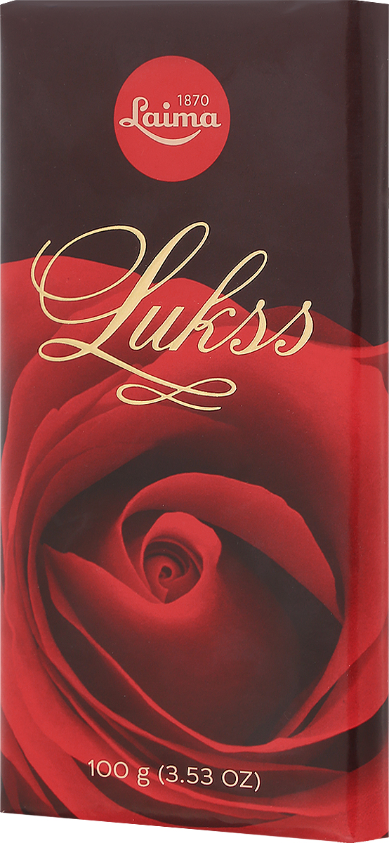 Laima Люкс Роза темный шоколад, 100 г0120710 Laima Люкс Роза темный шоколад, 100 г0120710Классический темный шоколад Laima Люкс с содержанием какао 52%. Превосходный подарок для родных и близких.