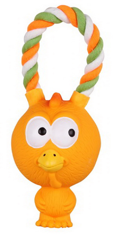 Игрушка для собак Dezzie Цыпленок на веревке, длина 17 см0120710 Игрушка для собак Dezzie Цыпленок на веревке, длина 17 см0120710Игрушка для собак Dezzie Цыпленок на веревке изготовлена из латекса в виде цыпленка с текстильными веревками. Она безопасна для здоровья животного. Латекс не твердеет под действием желудочного сока, поэтому игрушку можно смело покупать даже самым маленьким щенкам.Очаровательная игрушка обеспечит досуг собаке и не позволит ей скучать. Длина игрушки: 17 см.