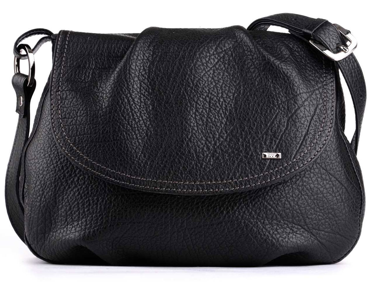 Сумка женская Esse Оливия Dark, цвет: черный. GOLV5U-00ML00-FG701O-K1003-47670-00504 Сумка женская Esse Оливия Dark, цвет: черный. GOLV5U-00ML00-FG701O-K1003-47670-00504Женская сумка Esse изготовлена из натуральной кожи. Женская сумка среднего размера с длинным наплечным ремнем. Внутри - одно отделение на молнии, карман на молнии для документов и открытый карман. Сумка закрывается полукруглым клапаном на магнитной кнопке.На задней стенке сумки карман на молнии. Длина плечевого ремня регулируется.