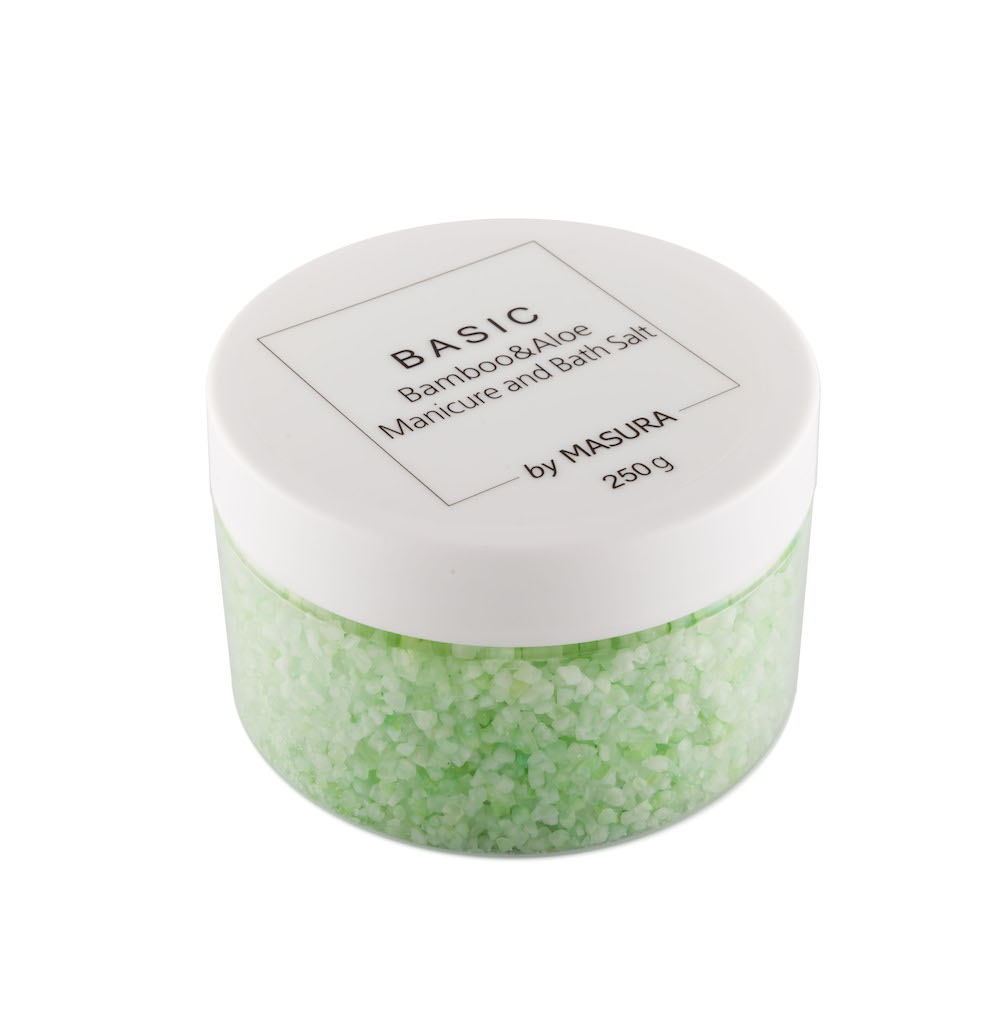 Masura Натуральная морская соль «Bamboo & Aloe» восстанавливающая эластичность кожи, 250 грFS-00897 Masura Натуральная морская соль «Bamboo & Aloe» восстанавливающая эластичность кожи, 250 грFS-00897Натуральная морская соль «Бамбук и Алоэ» восстанавливающая эластичность кожи с экстрактами бамбука и алоэ для маникюрной ванночки и тела. Регенерация клеток, подтягивающий и тонизирующий СПА-эффект для кожи рук и тела.