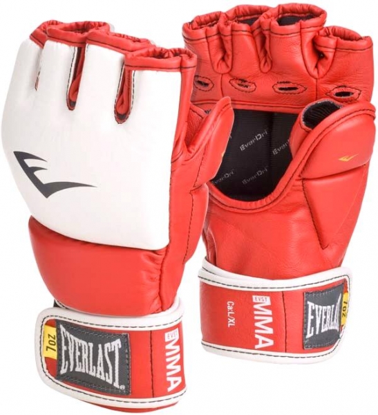 Перчатки тренировочные Everlast MMA Grappling, цвет: красный. Размер L/XLAIRWHEEL Q3-340WH-BLACK Перчатки тренировочные Everlast MMA Grappling, цвет: красный. Размер L/XLAIRWHEEL Q3-340WH-BLACKТренировочные перчатки для отработки захватов. Ключевые особенности:Кожа высшего качества вкупе с превосходным дизайном гарантируют долговечность и функциональность.Идеально повторяет все анатомические изгибы кистиЗащита большого пальца состоит из двух секций для большей свободы, швы на ладони значительно усилены.Обмотки с застежкой на липучке позволяют подогнать перчатки по вашей руке, а также обеспечивают максимальную фиксацию запястья.