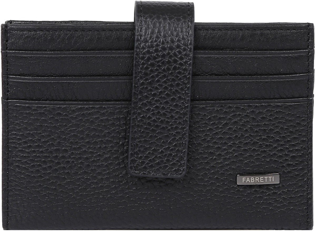 Визитница мужская Fabretti, цвет: черный. 46030-blackINT-06501 Визитница мужская Fabretti, цвет: черный. 46030-blackINT-06501Классическая визитница от итальянского бренда Fabretti выполнена из натуральной пористой кожи, которая имеет невероятно мягкую и приятную фактуру. С внешней и внутренней стороны модель содержит по 6 отделений, в которых вы сможете расположить свои визитные и дисконтные карточки. Визитница закрывается на прочную застежку.