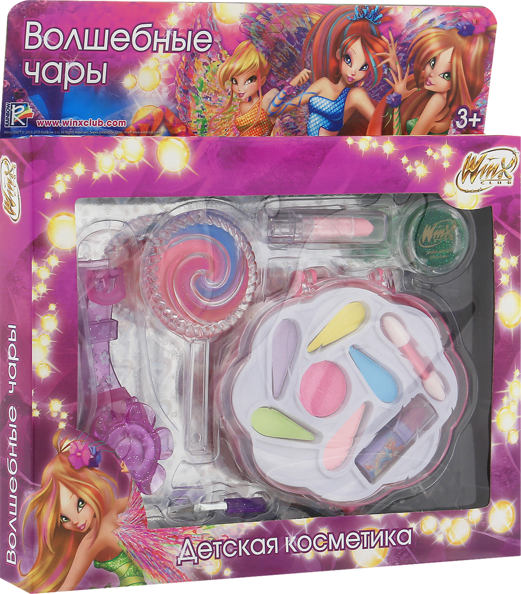 Winx Club Набор детской декоративной косметики Волшебные чары1301210 Winx Club Набор детской декоративной косметики Волшебные чары1301210Набор детской косметики Winx Club Волшебные чары (блеск, помадка, тени, кисточки) изготовлен под лицензией известного мультсериала и включает всё необходимое для создания яркого образа.Красочное, фирменное оформление упаковки, любимые персонажи, качество и безопасность для ребёнка - всё это делает лицензионную продукцию привлекательной и популярной среди покупателей всех возрастов.Рекомендуемый возраст от 3 лет.Не рекомендуется детям до 3-х лет.Уважаемые клиенты! Обращаем ваше внимание, что полный перечень состава представлен на дополнительном изображении.