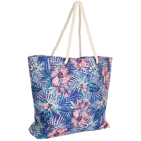 Сумка женская Roxy Printedtropical, цвет: голубой. ERJBT03049-PQF6747998-101 Сумка женская Roxy Printedtropical, цвет: голубой. ERJBT03049-PQF6747998-101Женская сумка Roxy выполнена из полиэстера. Модель с одним отделением и веревочными ручками.