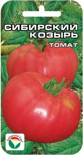 Семена Сибирский сад Томат. Сибирский козырь, 20 штBH-UN0502( R) Семена Сибирский сад Томат. Сибирский козырь, 20 штBH-UN0502( R)Стабильный среднеспелый крупноплодный сорт для открытого грунта. Куст детерминантный, раскидистый, высотой до 80 см. Можно пасынковать только до первой цветочной кисти. Плоды очень крупные, массой до 700 г, приплюснуто-округлые, малиново-красного цвета. Сорт дает хорошие урожаи даже в тяжелых сибирских условиях. Назначение сорта салатное, для приготовления томатопродуктов, хорошо подходит для рыночных продаж. Посев на рассаду производят за 50-60 дней до высадки растений на постоянное место. Оптимальная постоянная температура прорастания семян 23-25°С. При высадке в грунт на 1 м2 размещают 3-4 растения. Сорт хорошо реагирует на полив и подкормки комплексными минеральными удобрениями. Выращивают в 1 -2 стебля с подвязкой. Для ускорения процесса всхожести семян, оздоровления растений, улучшения завязываемости плодов рекомендуется пользоваться специально разработанными стимуляторами роста и развития растений.