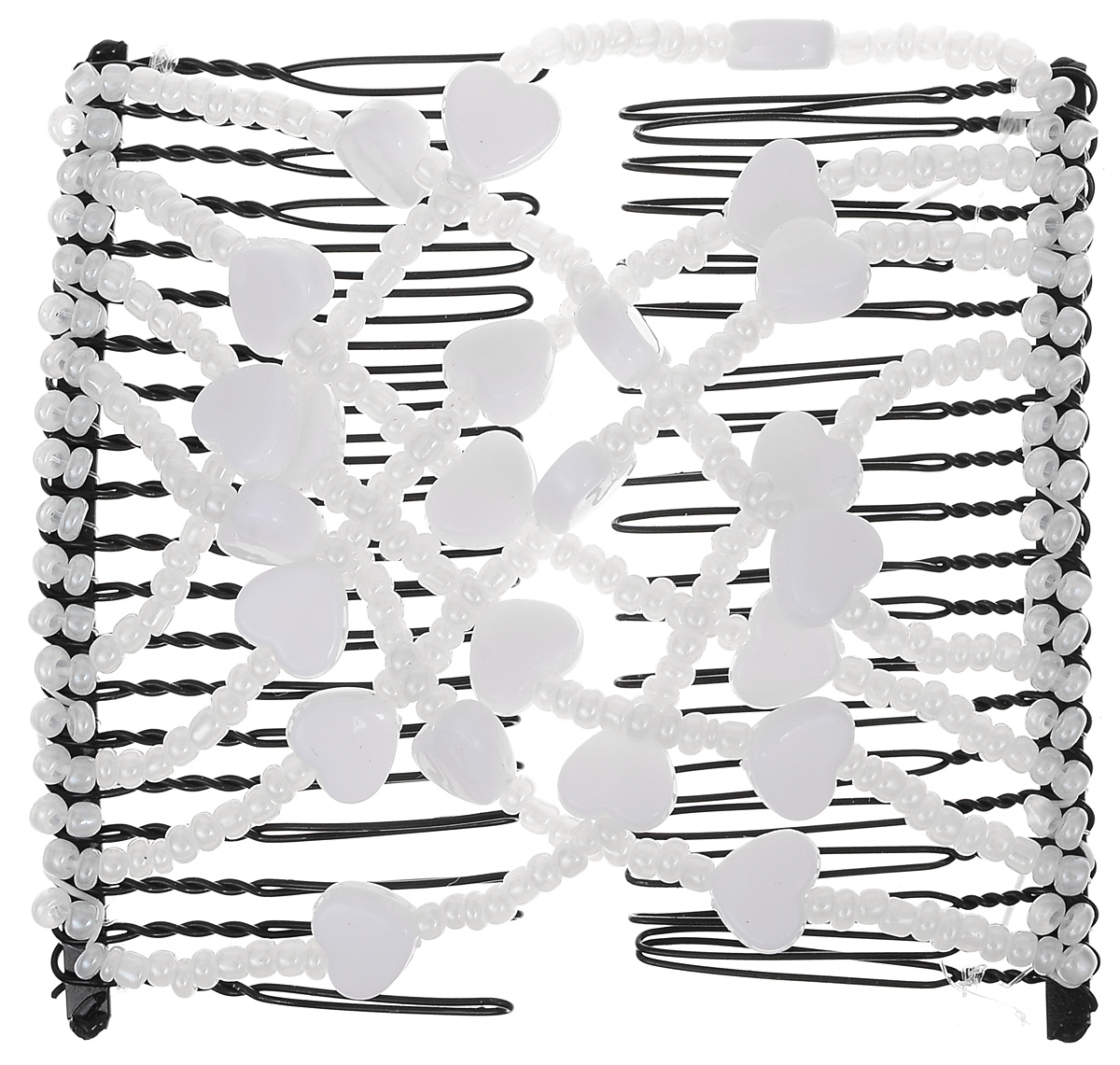 EZ-Combs Заколка Изи-Комбс, одинарная, цвет: белый. ЗИО_сердечки41319 EZ-Combs Заколка Изи-Комбс, одинарная, цвет: белый. ЗИО_сердечки41319Удобная и практичная заколка EZ-Combs подходит для любого типа волос: тонких, жестких, вьющихся или прямых, и не наносит им никакого вреда. Заколка не мешает движениям головы и не создает дискомфорта, когда вы отдыхаете или управляете автомобилем. Каждый гребень имеет по 20 зубьев для надежной фиксации заколки на волосах. И даже во время бега и интенсивных тренировок в спортзале EZ-Combs не падает; она прочно фиксирует прическу, сохраняя укладку в первозданном виде.Небольшая и легкая заколка для волос EZ-Combs поместится в любой дамской сумочке, позволяя быстро и без особых усилий создавать неповторимые прически там, где вам это удобно. Гребень прекрасно сочетается с любой одеждой: будь это классический или спортивный стиль, завершая гармоничный облик современной леди. И неважно, какой образ жизни вы ведете, если у вас есть EZ-Combs, вы всегда будете выглядеть потрясающе.