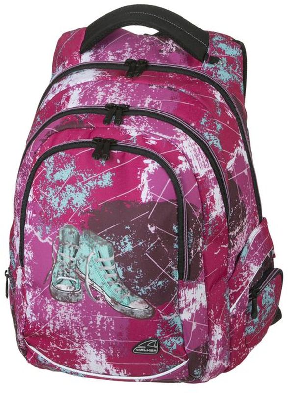 Walker Рюкзак школьный для девочки Fame Fuchsia72523WD Walker Рюкзак школьный для девочки Fame Fuchsia72523WDРюкзак Fame Fuchsia выполнен из прочного износостойкого материала высокого качества с влагоотталкивающей пропиткой и имеет объем 32 литра. Рюкзак оснащен разделители в главном отделении, органайзером для письменных принадлежностей. Удобство носки обеспечивают эргономичные регулируемые лямки и грудная стяжка, а светоотражающие элементы обезопасят на дороге в темное время суток. Рюкзак имеет два основных отделения на застежке-молнии, один передний и два боковых кармана так же на застежке-молнии и удобную ручку для переноски сверху.