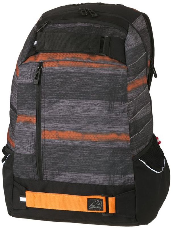 Walker Рюкзак школьный Wingman Lava42143/70 Walker Рюкзак школьный Wingman Lava42143/70Рюкзак Wingman Lava выполнен из прочного износостойкого материала высокого качества с влагоотталкивающей пропиткой и обладает объемом 32 литра. Рюкзак имеет отделение для ноутбука, основной отсек с гибкими разделителями, два кармашка на резинке по бокам и один карман на молнии спереди. Удобство носки обеспечивают эргономичные регулируемые лямки и грудная стяжка. Регулируемые ремешки для скейтборда дополняют переднюю часть рюкзака.