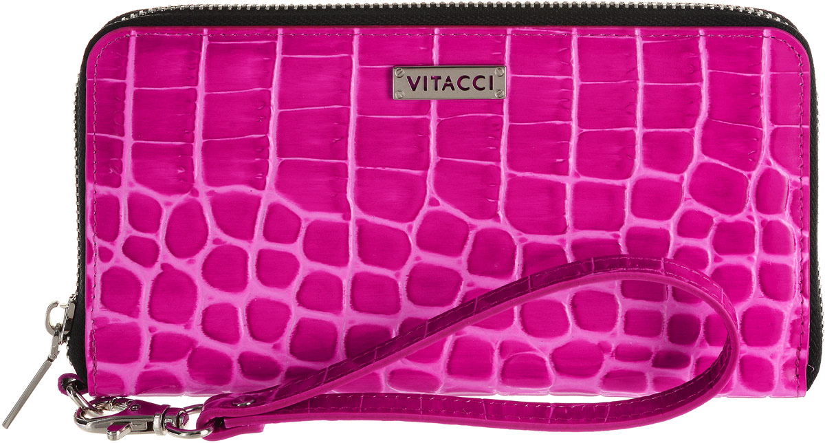 Кошелек женский Vitacci, цвет: розовый. HS150BM8434-58AE Кошелек женский Vitacci, цвет: розовый. HS150BM8434-58AEЭлегантный женский кошелек Vitacci выполнен из высококачественной натуральной кожи с тиснением под крокодила. Кошелек застегивается на застежку-молнию и имеет три отделения для купюр со средником на молнии. Внутри также располагаются двенадцать накладных открытых кармашков для карт и два больших накладных кармашка для бумаг и документов. Модель дополнена съемным ремешком на запястье. Практичность и уникальный стиль кошелька Vitacci подчеркнут вашу элегантность и превосходный вкус.