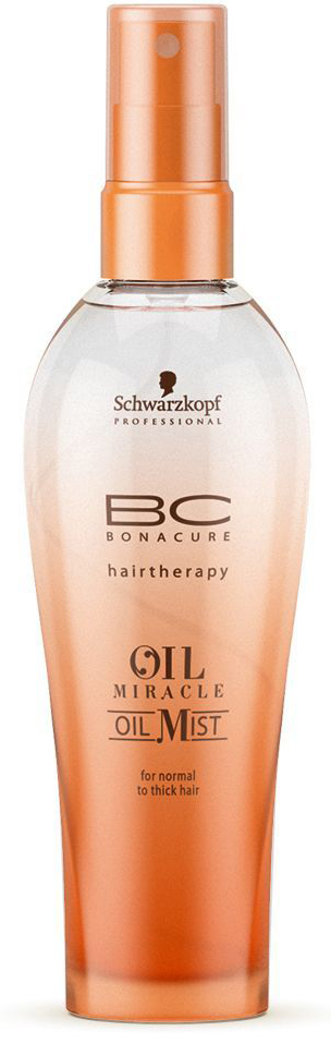 Bonacure Спрей-масло для жестких волос Oil Miraclre Oil Mist thick hair 100 млFS-36054 Bonacure Спрей-масло для жестких волос Oil Miraclre Oil Mist thick hair 100 млFS-36054Спрей масло для жестких волос. Насыщенная формула с драгоценным аргановым маслом интенсивно питает волосы, состав быстро распределяется по полотну, обеспечивая гладкость и эластичность, а затем моментально испаряется. Рекомендуется использовать в комплексе с шампунем для жестких волос BC Oil Miracle.