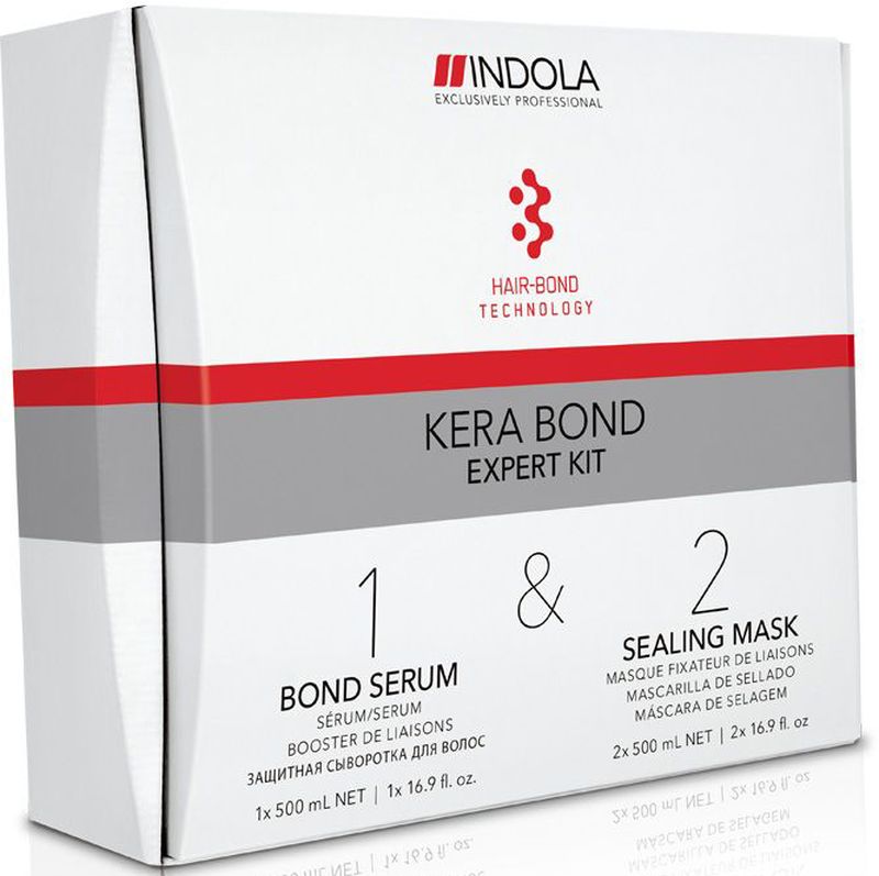 Indola Kera Bond Экспертный Набор 500/500/500 млMP59.4D Indola Kera Bond Экспертный Набор 500/500/500 млMP59.4DВ набор входит: Шаг 1 Bond Serum 500 мл - 1 шт.; Шаг 2 Sealing Mask 500 мл - 2 шт. Двух ступенчатая технология Kera Bond - это инновационная технология Hair Bond Technology, современный ассортимент продуктов против ломкости волос, предотвращающий повреждение волос во время химических процедур и значительно улучшающий качество волос, даже ранее окрашенных.
