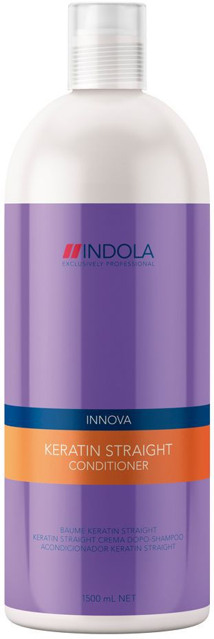 Indola Кондиционер Кератиновое выпрямление Keratin Straight 1500 млMP59.4D Indola Кондиционер Кератиновое выпрямление Keratin Straight 1500 млMP59.4DСодержащая кератин-полимер комплекс формула покрывает волосы защитным слоем, который выпрямляет и защищает их от завитков на 48 часов. Облегчает расчесывание, разглаживает непокорные, пушистые волосы, обеспечивая гладкость, блеск и здоровый вид Рекомендуется использовать в комплексе с шампунем INDOLA Keratin Straight