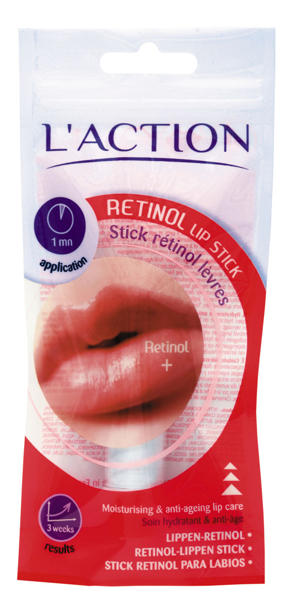 Laction Бальзам для губ с ретинолом Retinol Lip Stick, 4 гSC-FM20104 Laction Бальзам для губ с ретинолом Retinol Lip Stick, 4 гSC-FM20104Входящий в состав бальзама ретинол (витамин А) помогает бороться с мелкими морщинками на губах и на коже вокруг губ, делает кожу более эластичной и предотвращает появление более глубоких морщин. Бальзам ложится тонким слоем, без ощущения липкости и не скатывается в уголках губ. Бесцветный. Имеет приятный аромат ванили