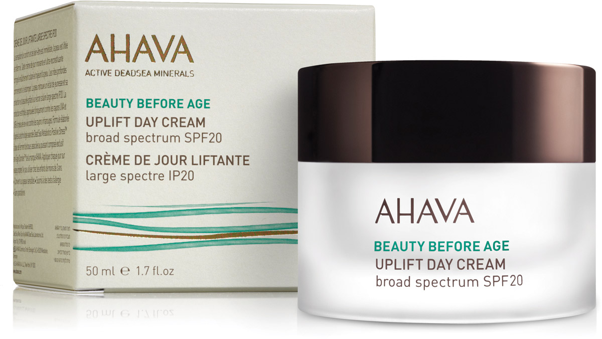 Ahava Beauty Before Age Дневной крем для подтяжки кожи лица с широким спектром защиты spf20 50 мл83715065 Ahava Beauty Before Age Дневной крем для подтяжки кожи лица с широким спектром защиты spf20 50 мл83715065Крем с легкой, но богатой активными компонентами текстурой, увлажняет, подтягивает обвисшую кожу, укрепляет контуры лица, уменьшает глубокие морщины. Восстанавливает структурную поддержку кожи и обеспечивает полную защиту от УФ-повреждений