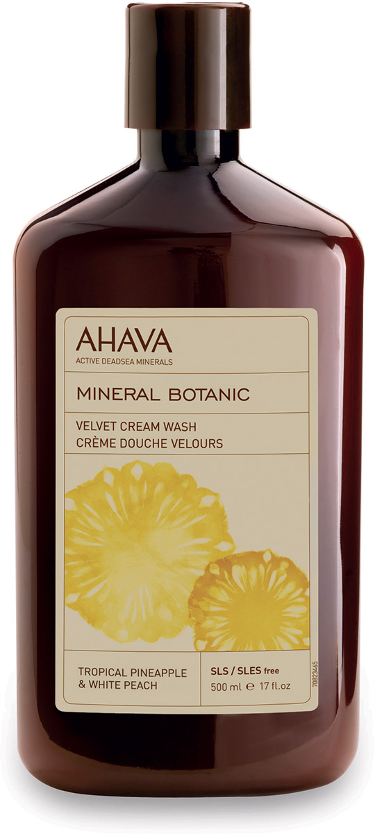 Ahava Mineral Botanic Бархатистое жидкое крем-мыло тропический ананас и белый персик 500 мл81123065 Ahava Mineral Botanic Бархатистое жидкое крем-мыло тропический ананас и белый персик 500 мл81123065Бархатистое жидкое крем-мыло Тропический ананас и белый персик. Побалуйте свою кожу восхитительным ароматизированным кремовым мылом на основе тропического ананаса и белого персика. Содержит патентованное средство компании AHAVA Osmoter™