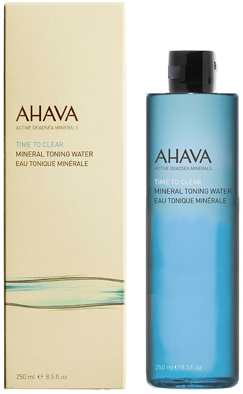 Ahava Time To Clear Минеральный тонизирующий лосьон 250 мл88615065 Ahava Time To Clear Минеральный тонизирующий лосьон 250 мл88615065Минеральная тонирующая вода, обогащенная Osmoter™ и растительными экстрактами, восстанавливает естественный уровень pH, поддерживает водный баланс, успокаивает и освежает, подготавливая кожу для нанесения других средств ухода.