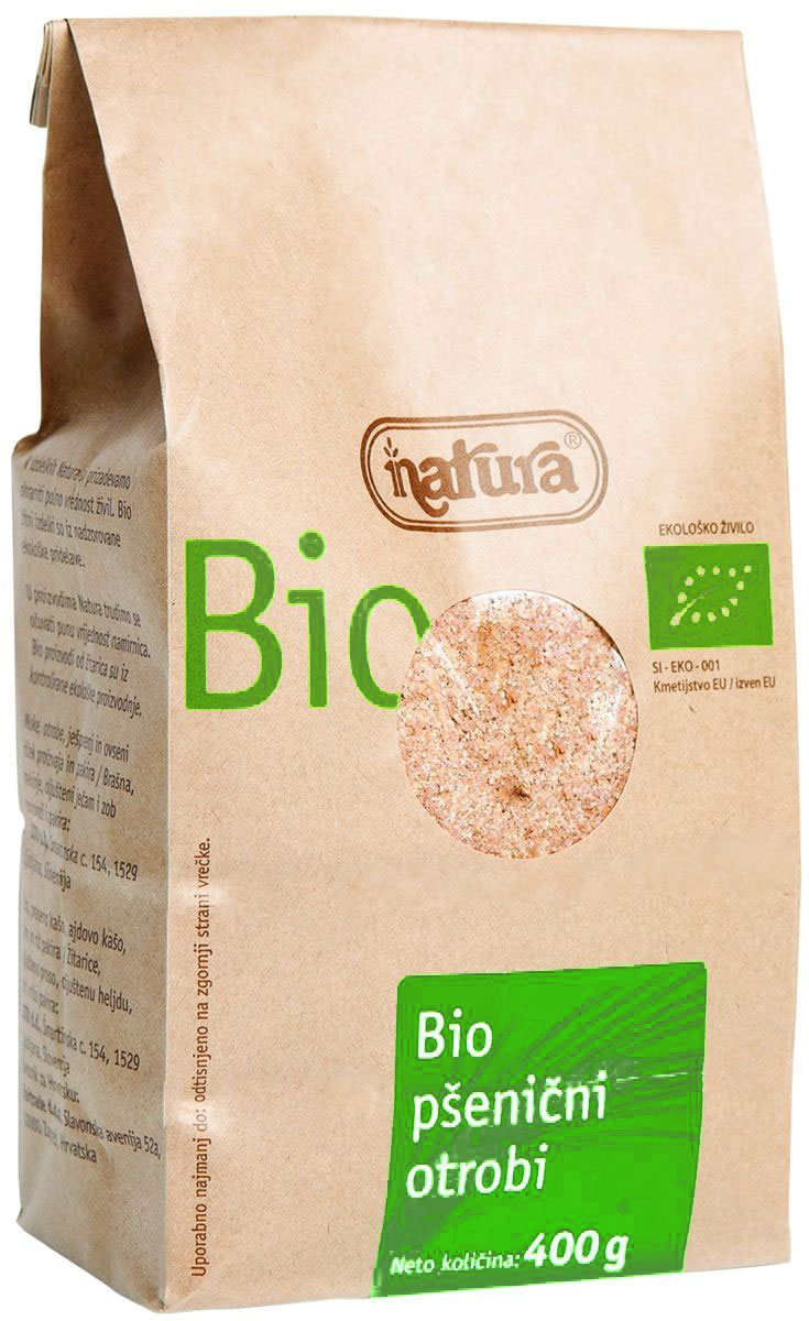 Zito Natura Bio Отруби пшеничные, 400 г0120710 Zito Natura Bio Отруби пшеничные, 400 г0120710Биологически произведенные пшеничные отруби получаются путем перемалывания оболочек производимых экологическим способом пшеничных зерен. Пшеничные отруби являются богатым источником клетчатки, полезной для пищеварения, и дают чувство насыщения, будучи при этом низкокалорийным продуктом. Они содержат высокий уровень витаминов В и E, магния, железа и фосфора.Органические продукты Natura имеют маркировку в соответствии с законодательством и европейскую экологическую маркировку сертифицированных органических продуктов питания, так как при их производстве не используются удобрения и распылители, запрещенные в органическом производстве и обработке. Органические продукты произведены под контролем SI-EKO-001.Органические продукты Natura производятся в регионах, где природа пока еще живет своей жизнью. Они попадают на полки магазинов и на столы людей, выбирающих здоровое питание, в той же форме, в которой их создала природа: натуральными, питательными и здоровыми. Разнообразные натуральные зерна и семена обладают всеми свойствами злаков, полностью сохраняя свои полезные качества.