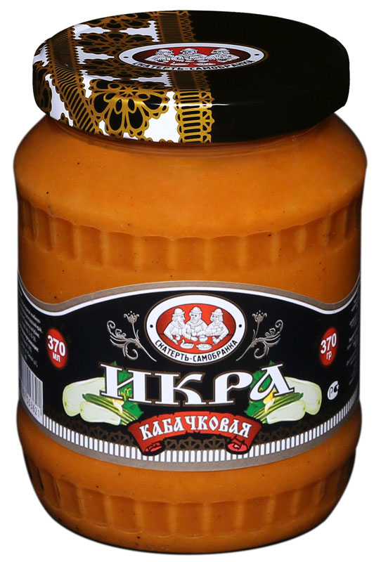 Скатерть-Самобранка икра из кабачков, 370 мл0120710 Скатерть-Самобранка икра из кабачков, 370 мл0120710Икра из уваренных кабачков - натуральный продукт.